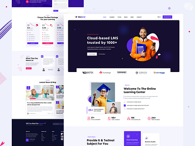 Eduland-Lms & Education Web Template agency awesome design creative design design illustration logo top designer typography ui web design