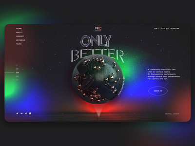 Large community of gamers. Landing Page branding design figma landing page minimal ui web website