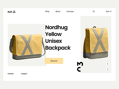 Accessories Shop accessories backpack bag branding clean concept design fashion illustration inspiration landing landing page ui ui ux ux web design