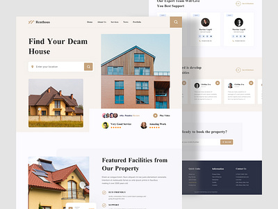 Real Estate Homepage design graphic design house real estate ui web design website design