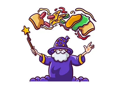 Magic sandwich character design design graphic design illustration logo logo design magic magic design magic logo magic sandwich sandwich sandwich design sandwich logo vector witch witch design witch logo wizard wizard design wizard logo