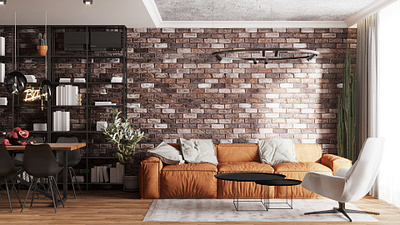 INDUSTRIAL LIVING ROOM 3dsmax design industrialdesign interior interior architecture