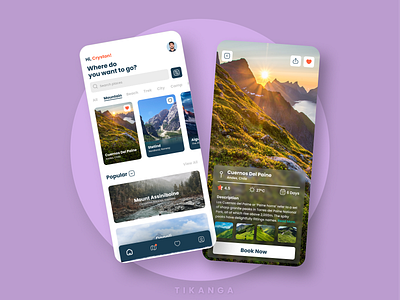 Travel App UI tikanga travel travel app trip ui uidesign uiux ux