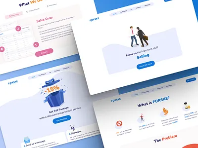 The Future of Sales Research, Landing Page, Selling design figma illustration landingpage research ui ux vector