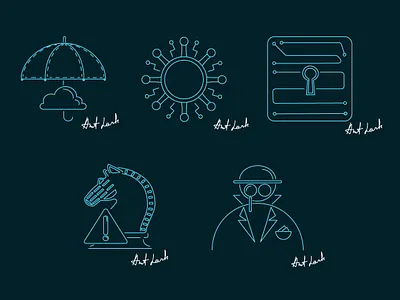 Cybersecurity icons design graphic design ico icon logo ui vector