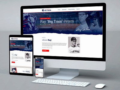 Ray "Big Train" Peters (website) baseball buffalo graphic design html majorleaguebaseball mlb web web design web designer webdesign webdesigner website website builder website design websitebuilder wordpress wordpress design wordpress site wordpress theme