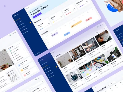 EPazzle — Web app application course status courses dashboard education illustration marketplace overview schedule tutors ui ux