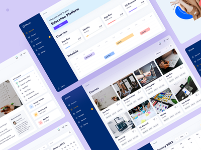 EPazzle — Web app application course status courses dashboard education illustration marketplace overview schedule tutors ui ux