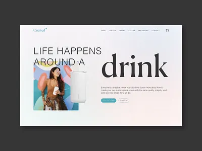 Mug Store Concept clean design desktop minimal mug shop store ui website