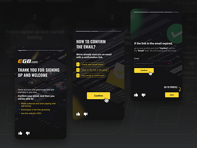 EGB: Onboarding betting design gambling onboarding stories ui ux