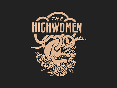 The Highwomen artist merch band merch design flowers illustration maren morris skull snake the highwomen