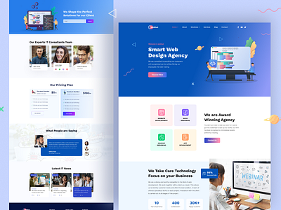 Digital Agency Landing Page agency agencylandingpage courses creativeagency digitalagency digitalmarketing dribbble shots homepage landingpage landingpagedesign minimal ui uiuxdesign ux web design webdesign website websitedesign webui