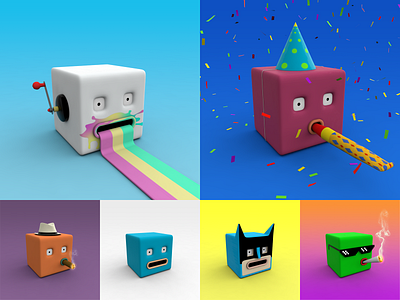 Distressed Cube: Batch 1 selection 03 batman c4d character character design cigar cinema4d comic dc illustration meme nft nfts