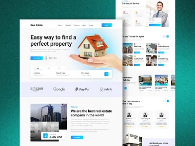 Real Estate landing Page Design home investment luxury luxuryhomes property real estate landing real estate template realestate realestateagent realestateinvestor realestatelife realtor realtorlife template ui uidesigner uiux userexperience web page template web template