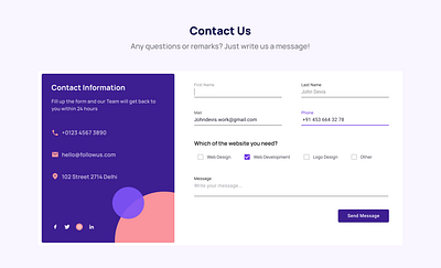 Daily UI- Contact Us dailyui ui