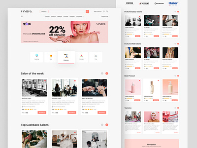 Vaniday Website Redesign branding cricssain design design ui ecommerce fashion fashion design hero section hero section ui illustration landing page logo ui ui design ui ux web web ui web ui design