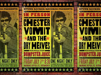 Gig Poster Concepts concept concert poster gig poster overprint punk silkscreen