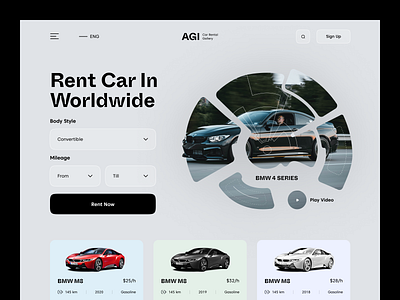 Car Rental Website Design. car rental car rental website header design landing landing page landingpage web design web header web page web site webdesign webpage