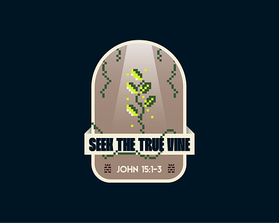 Seek the True Vine 2d art 8 bit 8 bit art christian designer church design church designer pixel art vector layout video game art