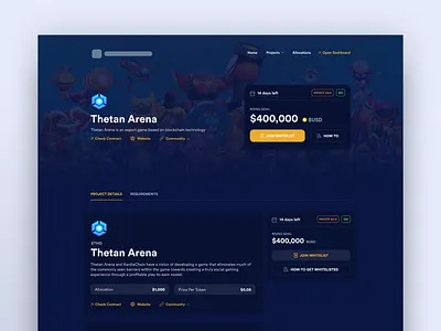 Launchpad Platform crypto crypto design crypto ui design game design gaming launchpad ui web web design website