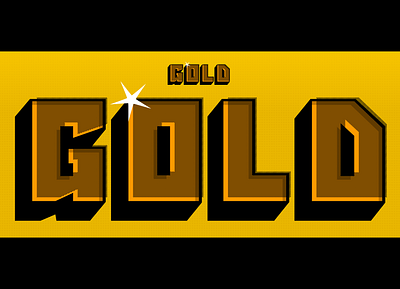 Gold branding campaign design flat illustration logo