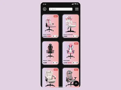 Customise product - DailyUI challenge #33 app custom dailyuichallenge design gaming gamingchair inspiration kawaii mobile nikoleta angelova onlineshopping product ui ux
