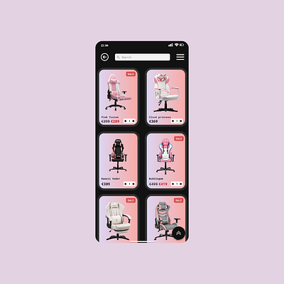 Customise product - DailyUI challenge #33 app custom dailyuichallenge design gaming gamingchair inspiration kawaii mobile nikoleta angelova onlineshopping product ui ux