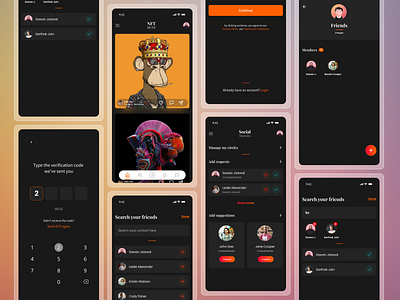 NFT - Social platform App 2022 app concept design nft social socialmediaapp ui ux