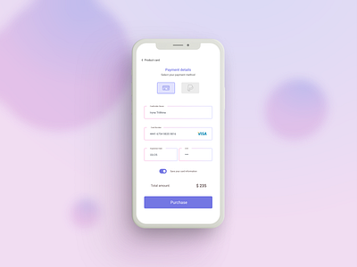 Daily UI 002 - Credit Card Checkout app dailyui design mobile ui uxui