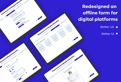 Redesigning of an offline form design illustration typography ui ux vector