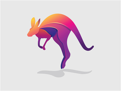 Kangaroo logo design animation branding design graphic design icon illustration kangoroo logo motion graphics vector