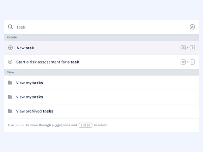Command palette design with shortcuts design figma shortcuts ui