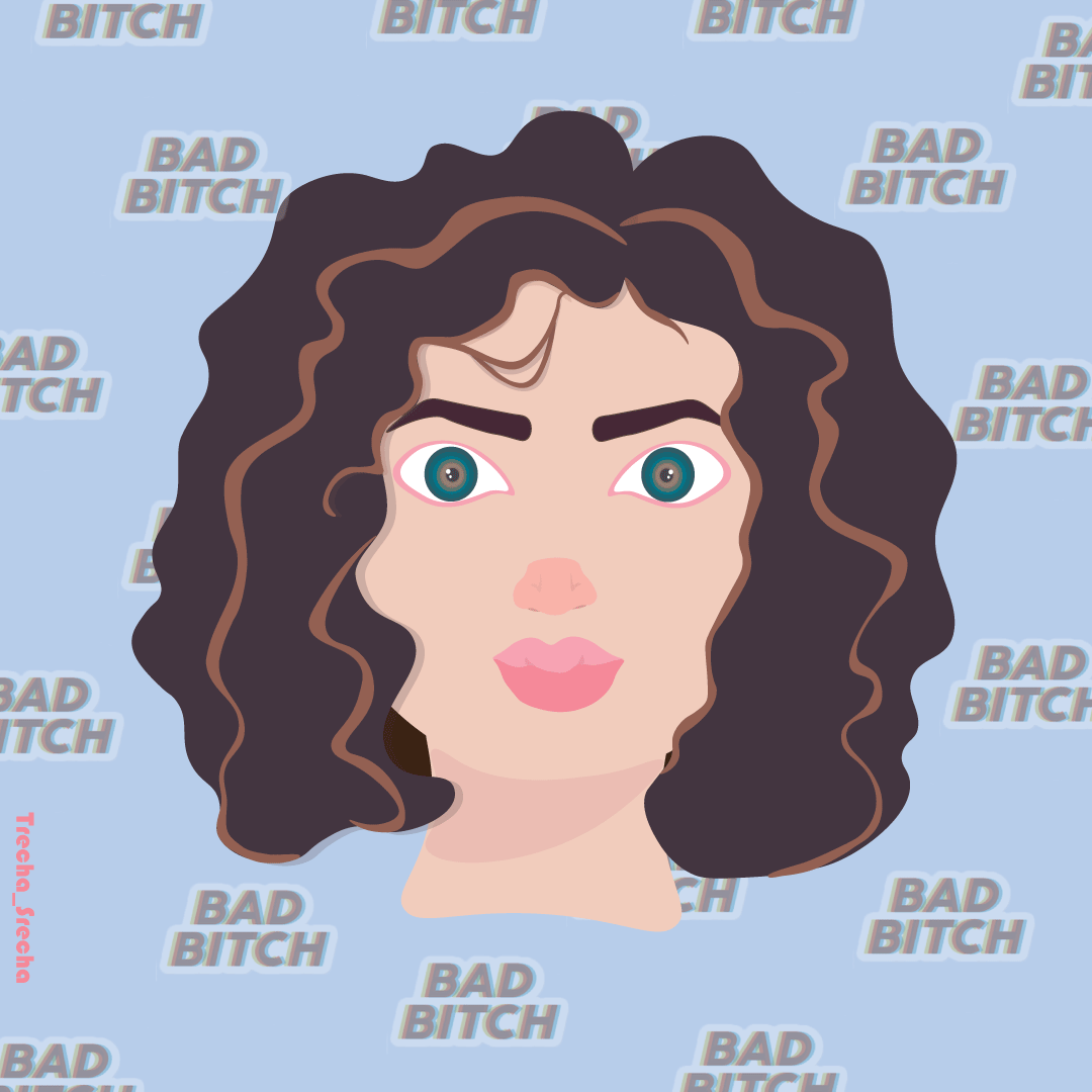 Bad Bitch app design graphic design icon illustration typography vector