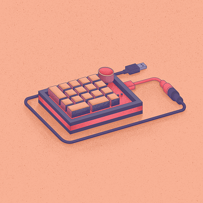 Numpad Ft. Rotary Encoder design illustration texture