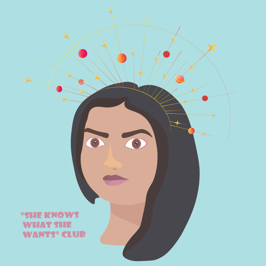 "She Knows What She Wants" Club app design graphic design icon illustration logo vector