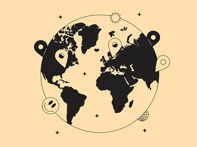 Tokyo Illustrations 🇯🇵 colorful design earth illustration kapustin linear location office outline planet remote resources set tokyo vector