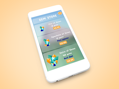 UI Game Store design illustration shot ui ux vector