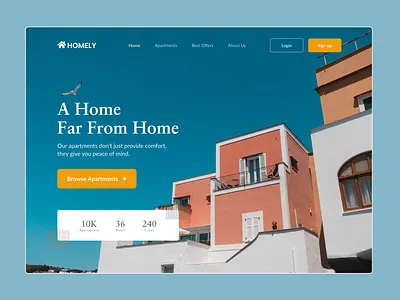 Apartment Landing Page branding design icon illustration logo typography ui ux vector