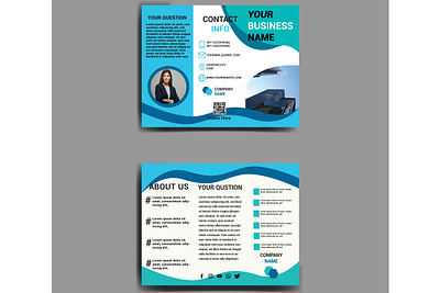 Trifold brochure 03 branding brochure design flyers graphic design illustration print trifold vector