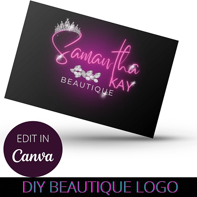 DIY Beautique Logo app boutique logo branding business logo design diy graphic design hair logo illustration logo typography vector