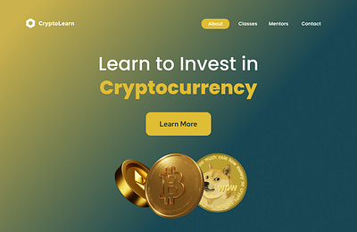 Cryptocurrency Website Hero Section cryptocurrency product design ui ui design uiux uiux design ux design web design website design