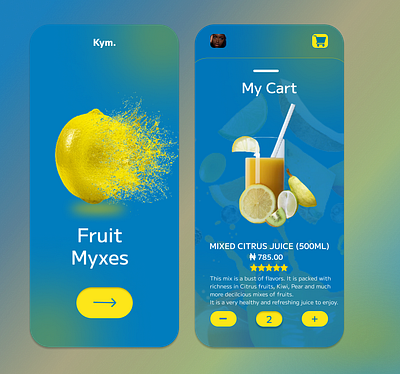 Fruit Myxes app branding design illustration