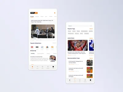 NEWS HUB app appdesign branding news ui ux