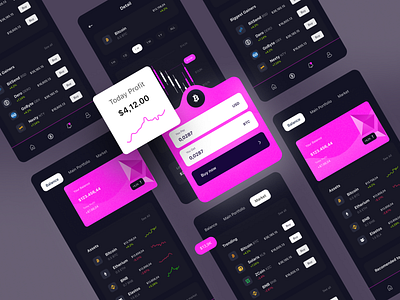 Paran - Cryptocurrency App app apps design coin crypto dark design etheureum trading ui wallet