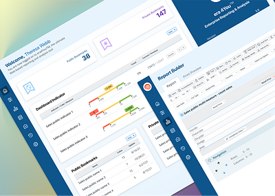 Web-based reporting and analysis tool app design ui