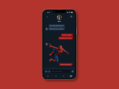 Daily UI Challenge - Day 13 (Direct Messaging) app branding daily 100 challenge dailyui dailyuichallenge day13 design illustration logo spiderman ui vector