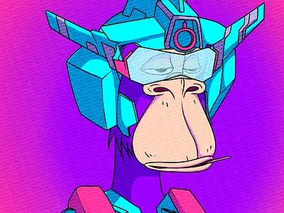 Cyber APES NFT CLUB Collection 3d ill illustration logo nft vector