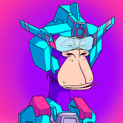 Cyber APES NFT CLUB Collection 3d ill illustration logo nft vector