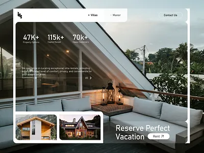 Luxury Villa Rental Web Platform booking platform hospitality platform luxury website modern layout modern ui property booking real estate resort booking travel marketplace travel website ui design user friendly ux design ux ui vacation rentals villa villa rental web design web platform website