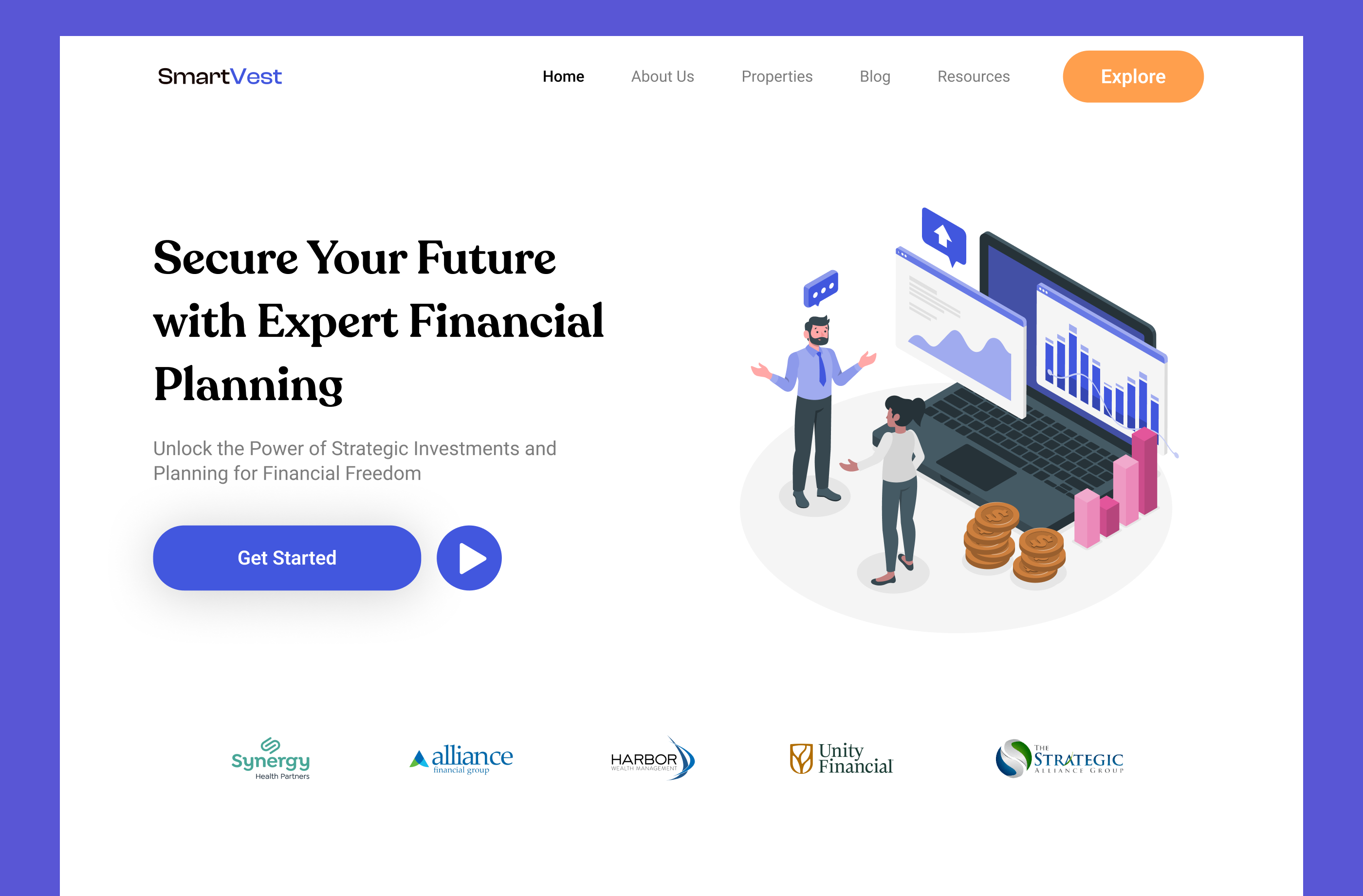 Finance Management Landing Page UI Design figma finance landing page ui design ui ux ui ux design ux design web ui website design